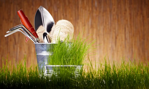 Removing moss and algae during patio cleaning in Downham